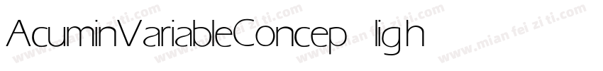 AcuminVariableConcep light字体转换